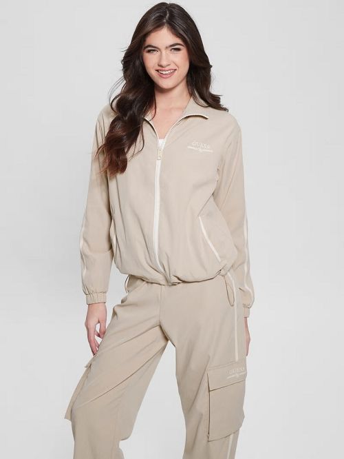 Guess Arleth Full-Zip Jacket Beige | GUESS-SN27807