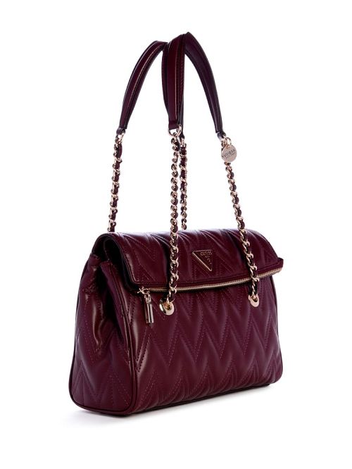 Guess Eda Quilted Satchel Rood | GUESS-SN29062