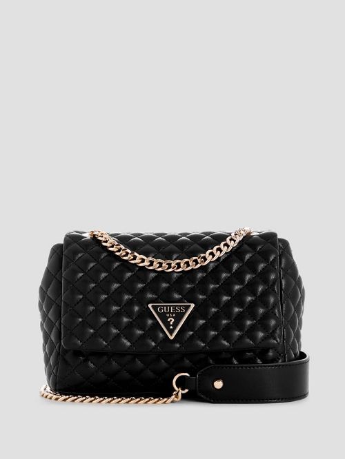 Guess Rianee Convertible Crossbody Bag Zwart | GUESS-SN28813